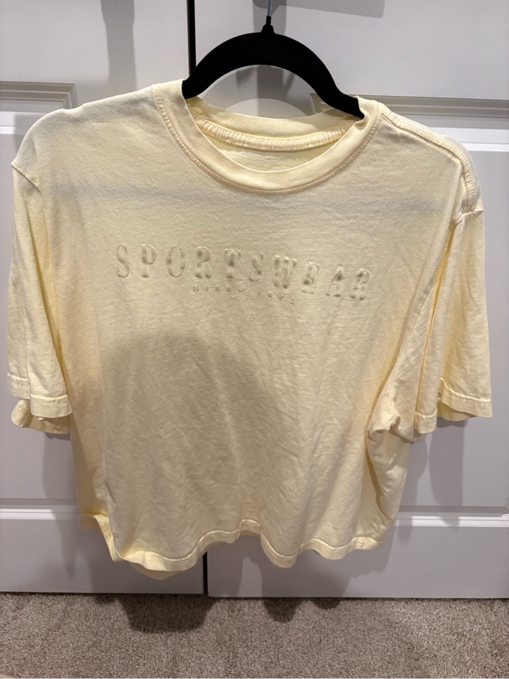 Nike Pale Yellow 'The Nike Tee' Crewneck
